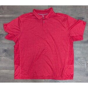 Tommy Bahama IslandZone Red Heather Polo Shirt Mens Sz 2XLB Recycled Polyester